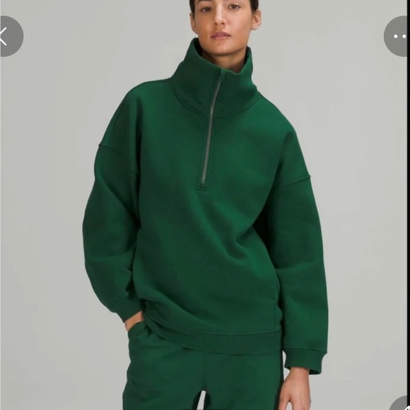 lululemon athletica Tops - SOLD!!Lululemon Thick Fleece Half-Zip everglade green XS/S